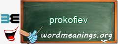 WordMeaning blackboard for prokofiev